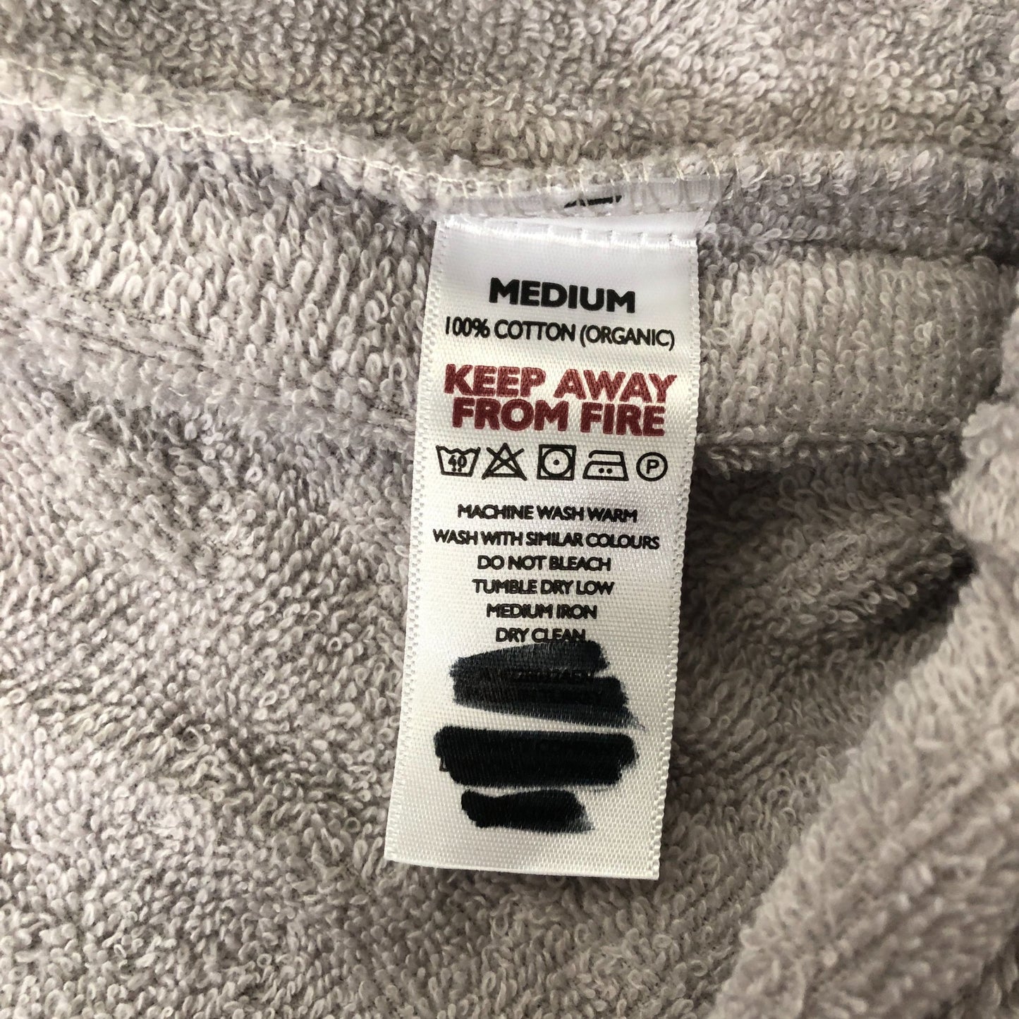 The White Company Short Grey Bathrobe Size 12 Soft Cotton Comfortable Wrap Style