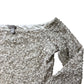 H&M Women Sequin Top Size S Long Sleeve Cream Sparkly Elegant Party Wear