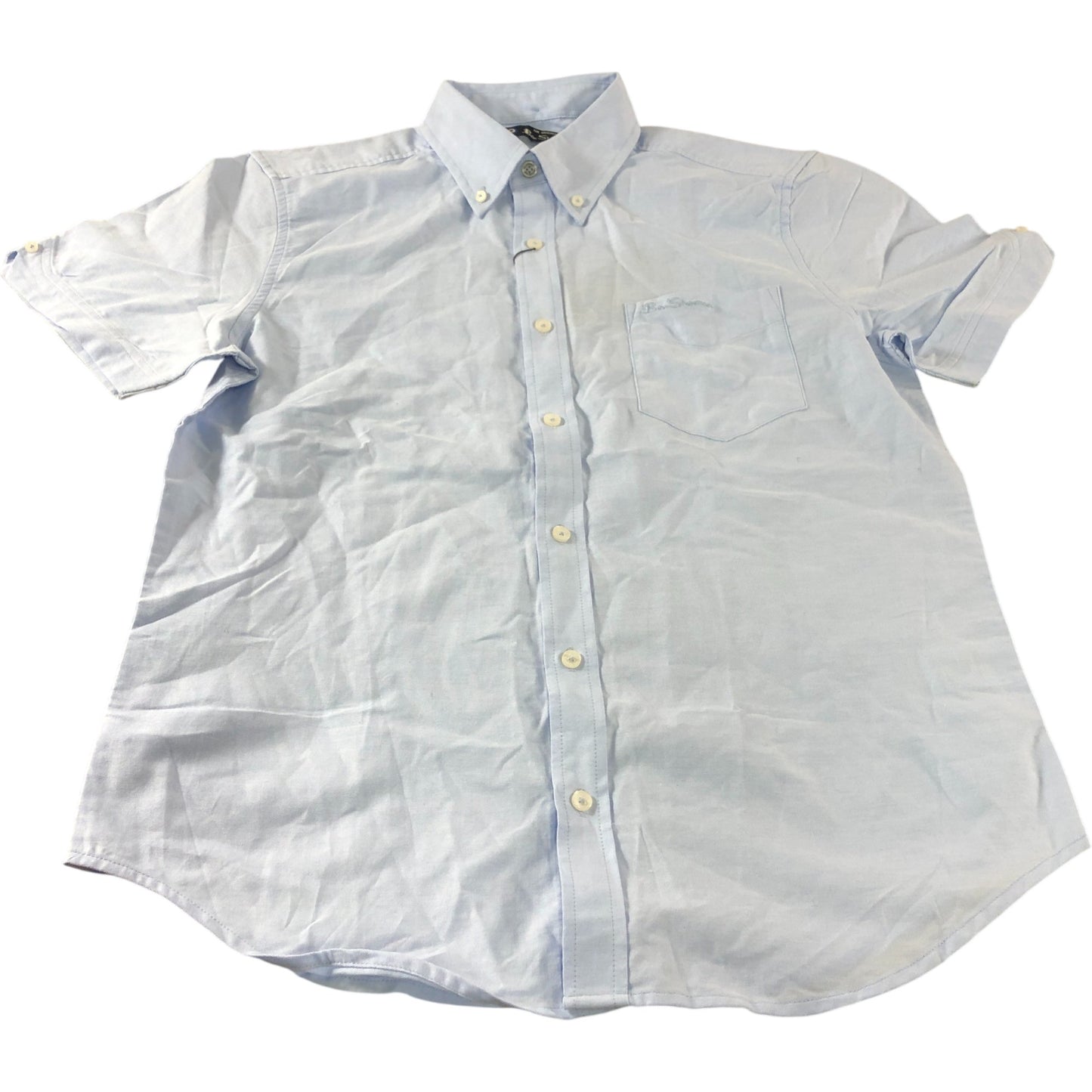 Ben Sherman Sky Blue Short Sleeve Shirt Size M