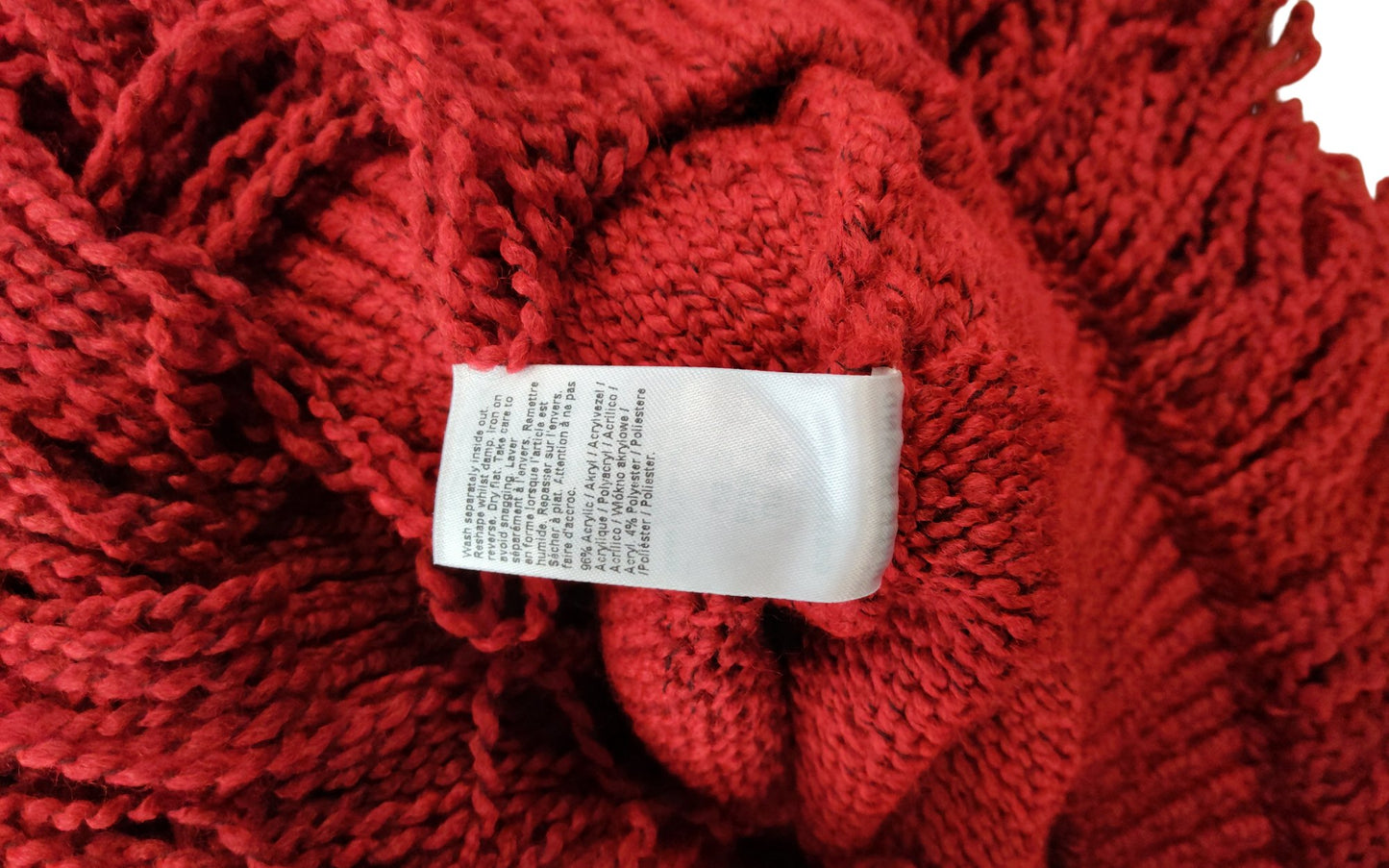 River Island Red Fringed Skirt UK S Women's Knitted Warm Fashion