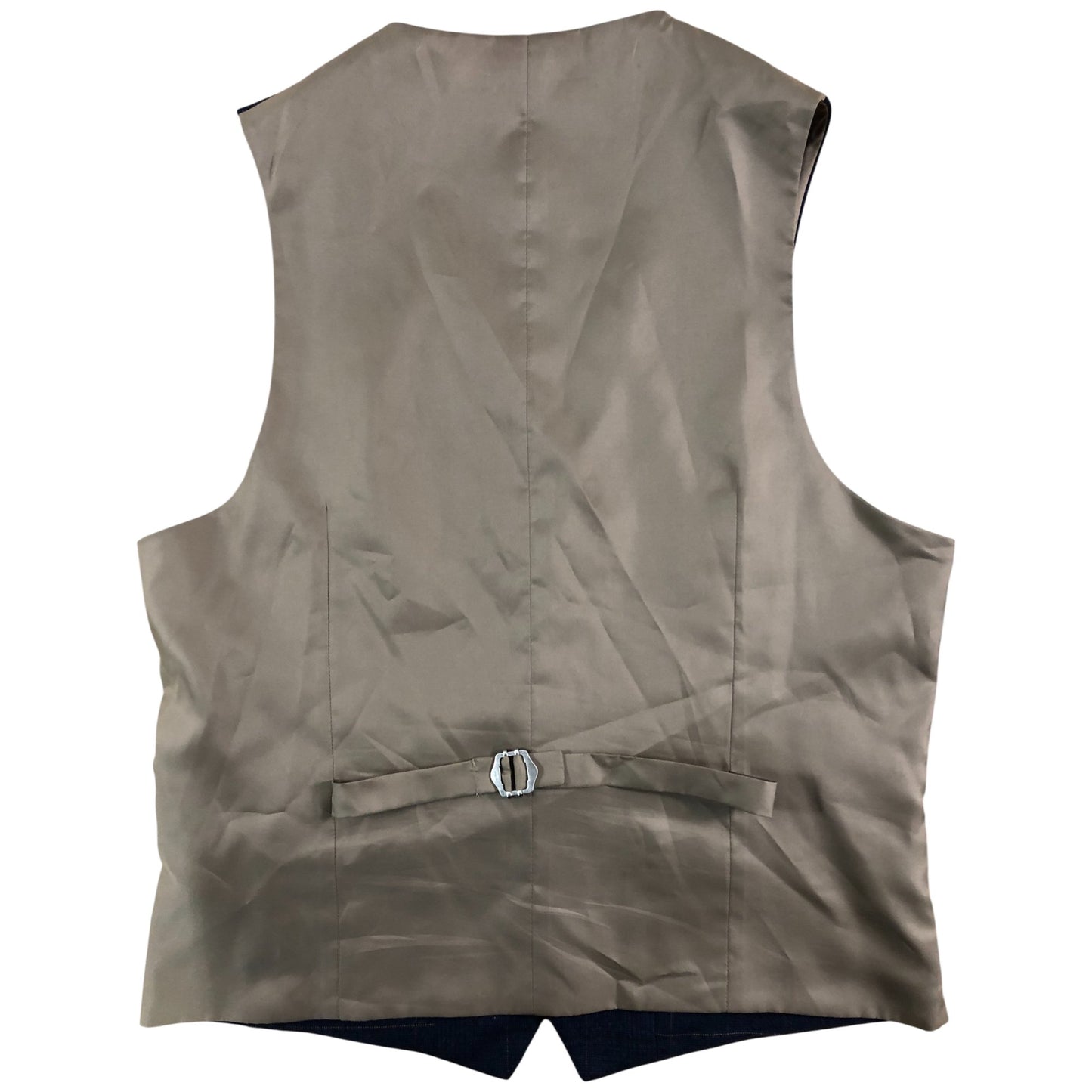 Moss London Men's Navy Check Waistcoat Size UK 38R Stylish Formal Vest