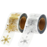 Christmas Decorative Snowflake Stickers Gold & Silver 2 Rolls