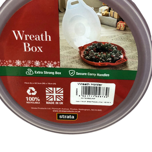 Strata Wreath Box Extra Strong Container With Secure Carry Handles 70cm