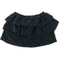 River Island Girls Ruffled Black Skirt Size 9-10 Years Polka Dot Design