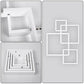 BELLE VOUS Wall Mounted Cube Design Shelves Floating White Shelving