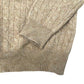 Crew Clothing Company Cable Knit Lambswool Blend Sweater Tan S