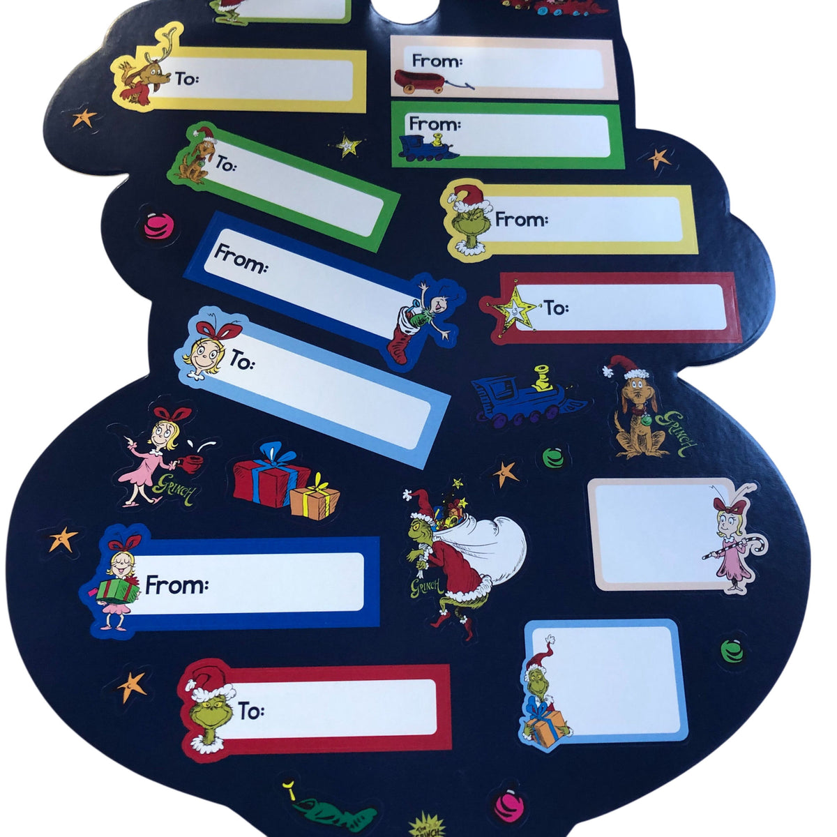 Grinch Gift Tag Christmas Stickers 50 Tags