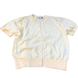 Baukjen Yellow Cardigan Size 16 Women's Short Sleeve Button Front Organic Cotton