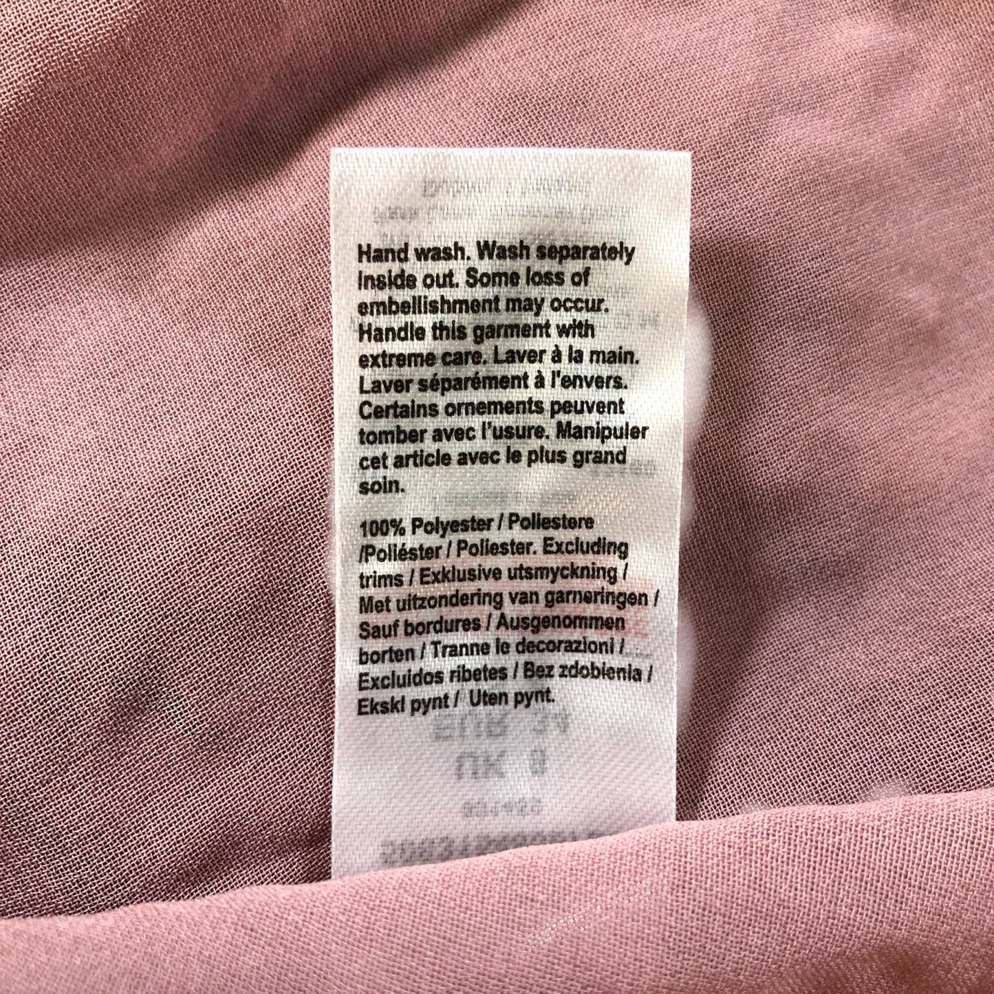River Island UK8 Women's Pink Spaghetti Strap Tank Top Embellished Design