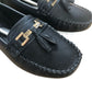 MecKiss Loafers UK4.5 Women's Comfy Flats Black With Gold Detail M1354 V2