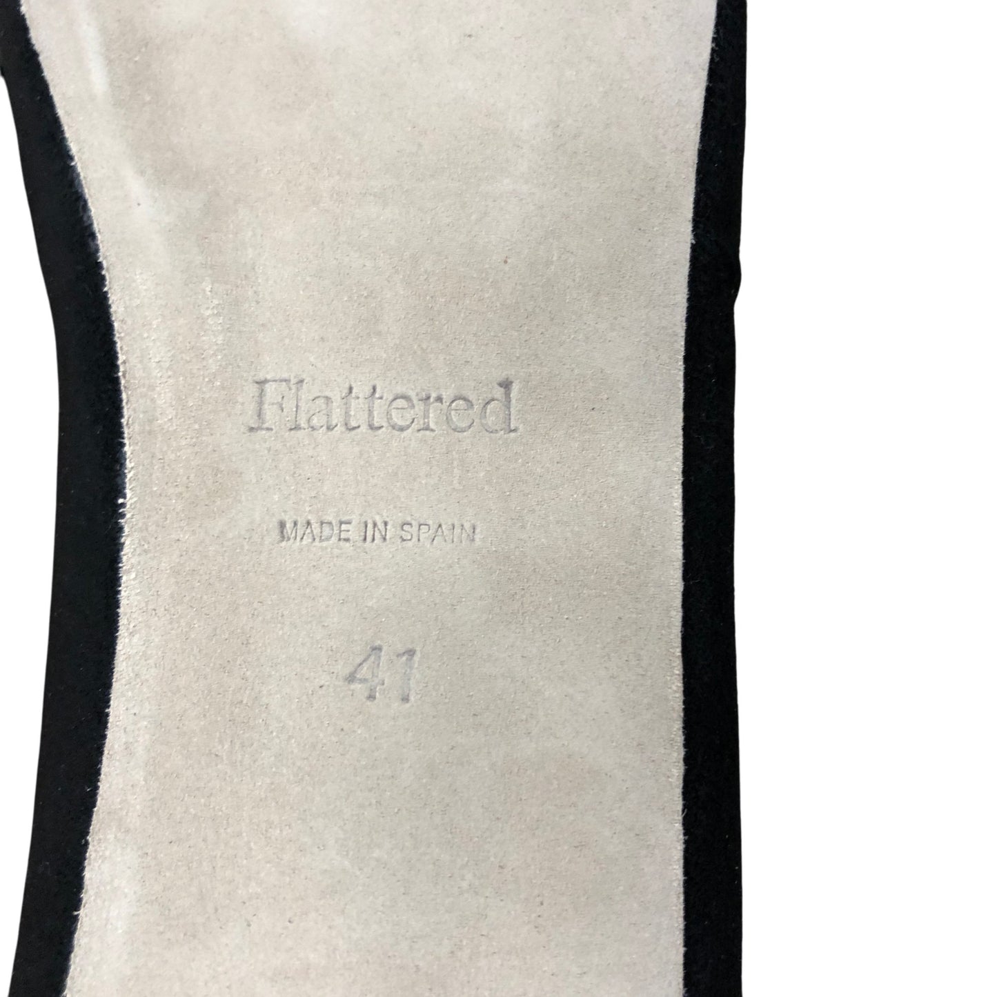 Flattered Black Suede Ballerina Flats UK 7 Women's Comfortable Stylish Footwear