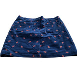 Floral Embroidered Cord Skirt UK Size 22 Women's Navy Blue Cotton Blend