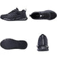 Steel Toe Cap Air Cushion Sneakers UK6 Men's Black Lightweight Athletic Shoes