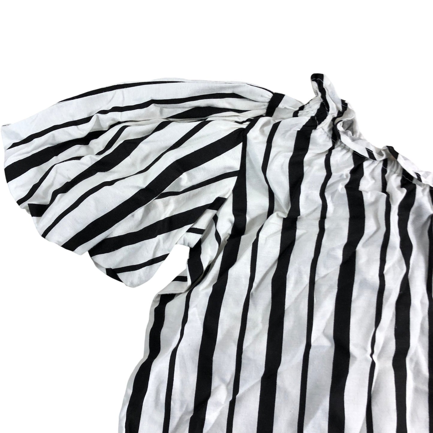 River Island Striped Blouse UK6 Women's Off The Shoulder Short Sleeve Top