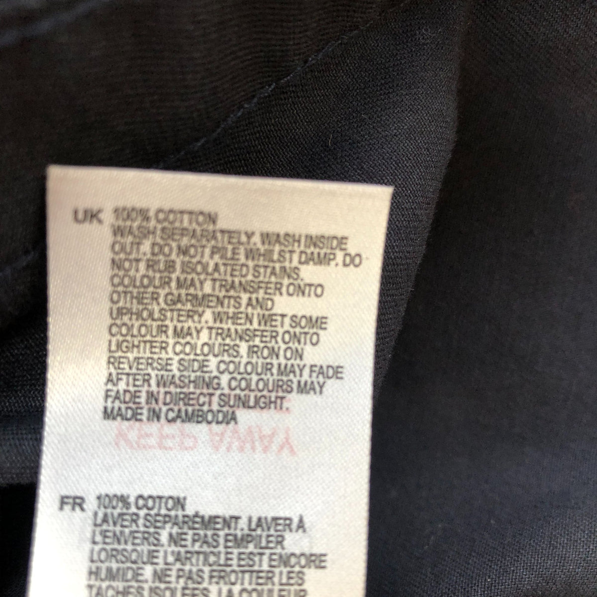 Furze Garment Dye Twill Shirt Dark Navy Size XS