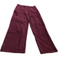 Ella Cord Wide Leg Trousers UK14 Women's Mid Plum Organic Cotton