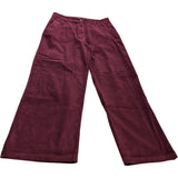 Ella Cord Wide Leg Trousers UK14 Women's Mid Plum Organic Cotton