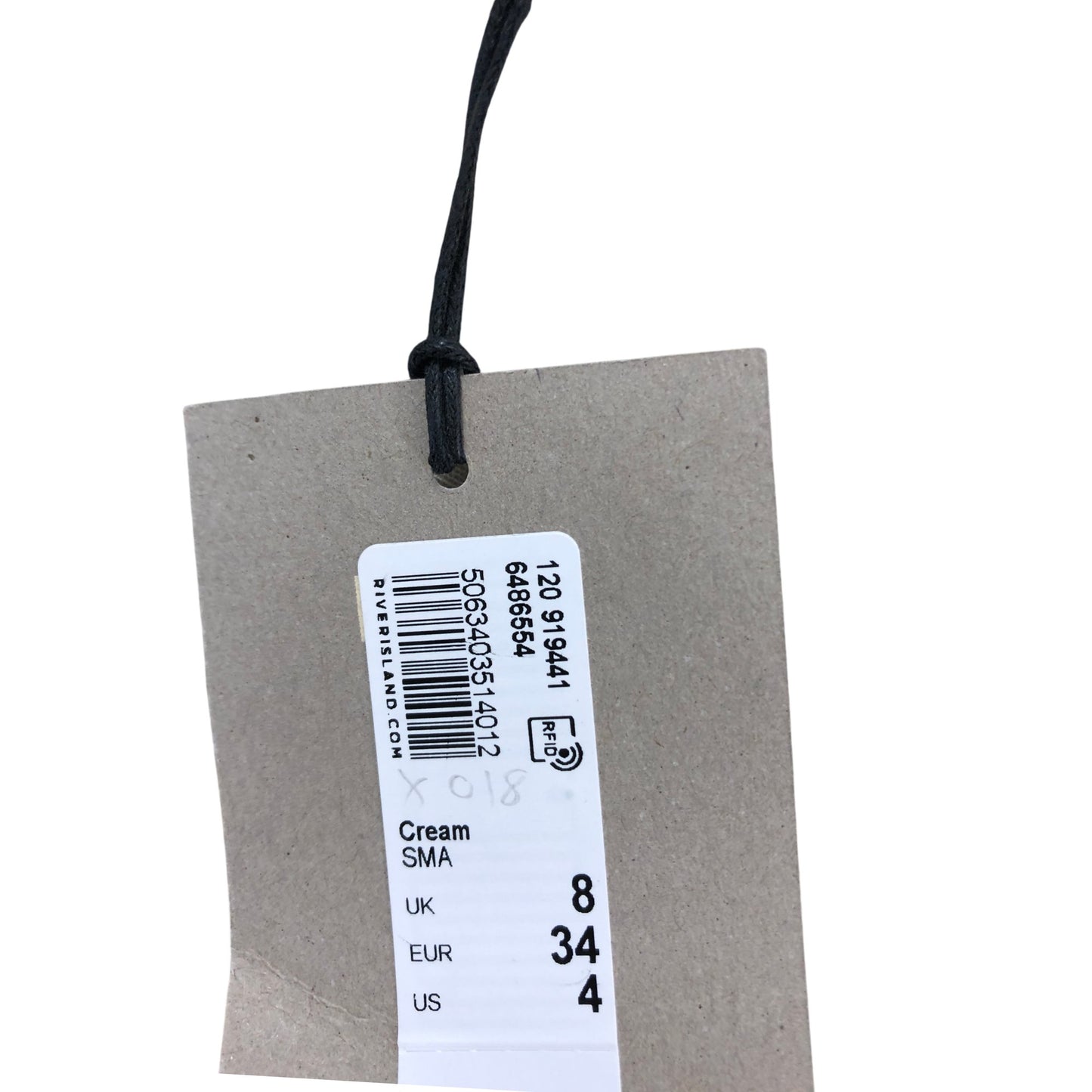 River Island Snakeskin Trousers UK8 Women's Cream Stretch Fabric Fashion