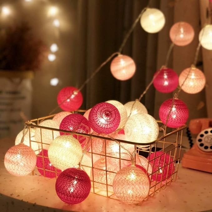 Fairy Lights LED String Lights Pink Red White Decorative