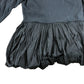 River Island Black Long Sleeve Top UK6 Women's Ruffled Hem Cotton Blend