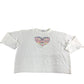 Women's Jumper Size 18 White Floral Heart Embroidered