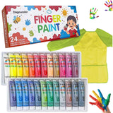 Daguocolor Finger Paint 24 Colors Non Toxic Washable Art Supplies