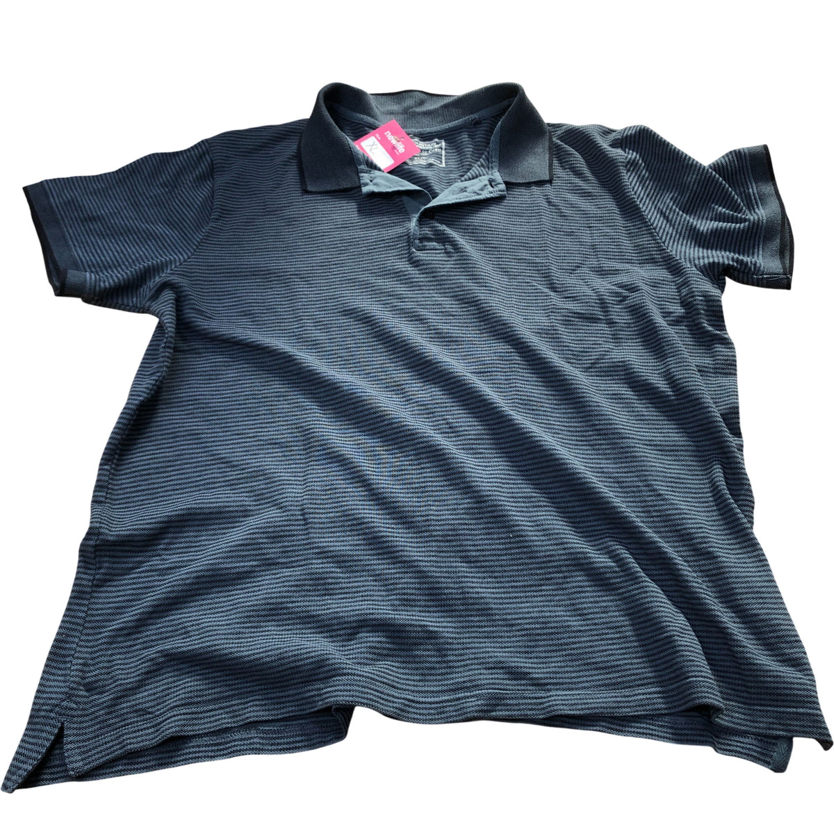 Mountain Warehouse Polo Shirt Size XL Mens Short Sleeve Dark Blue Striped
