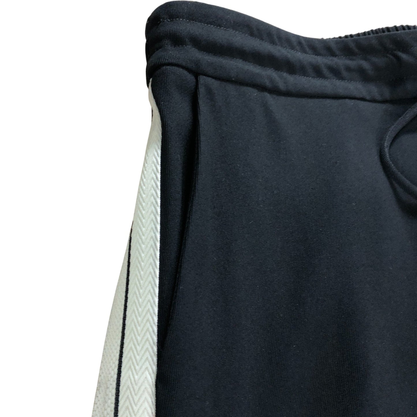 Branded Black Side Stripe Wide Trousers - Size 16L