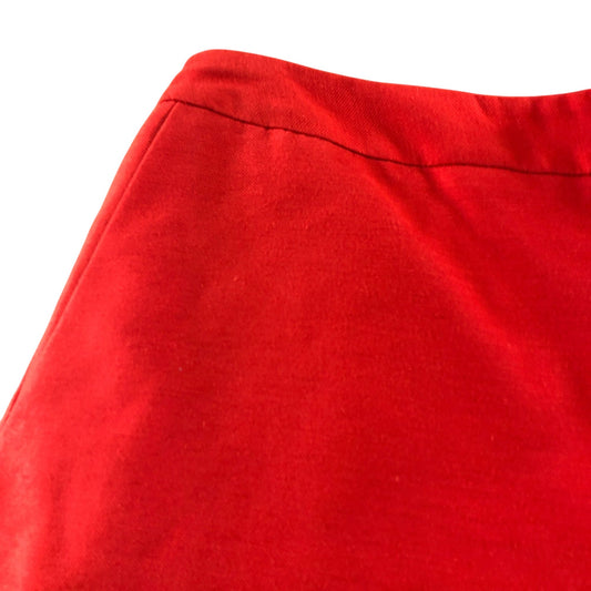 River Island Women's Red Frill Hem Shorts UK16 Cotton Blend Casual Summer