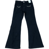 River Island Flare Trousers Girls Black Denim Stretch Stretchy Jeans 7 Years