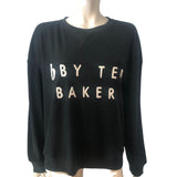 B By Ted Baker Women's UK20 Black Waffle Knit Sweater With Statement Design
