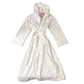 The White Company Women's Night Robe White Soft Cotton Hooded Long Sleeve L