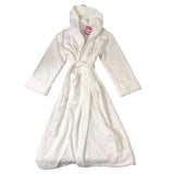 The White Company Women's Night Robe White Soft Cotton Hooded Long Sleeve L