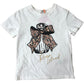River Island Girls T-Shirt UK18-24 Months White Leopard Print Design