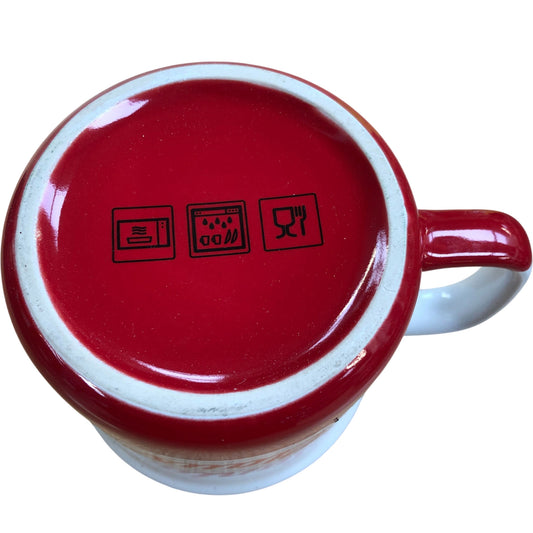 Santa Claus Head Elf Ceramic Mugs Set of Two
