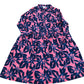 Floral Print Dress UK14 Women's Button Down Midi Length Coral