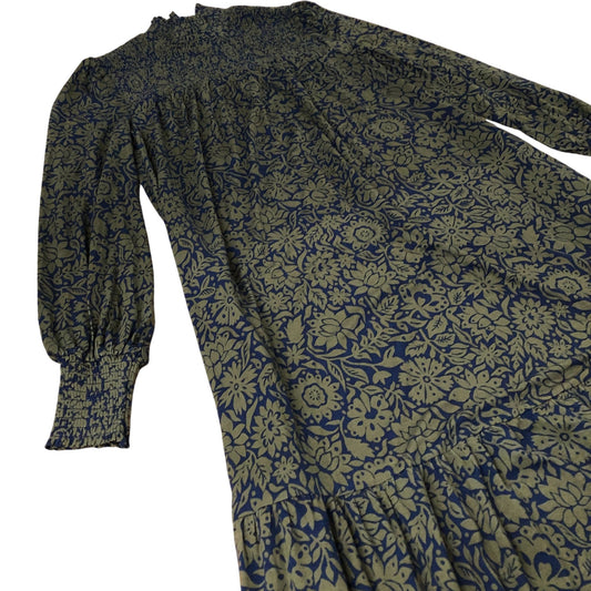 Boden Floral Print Midi Dress Women's Long Sleeve Casual Style UK8