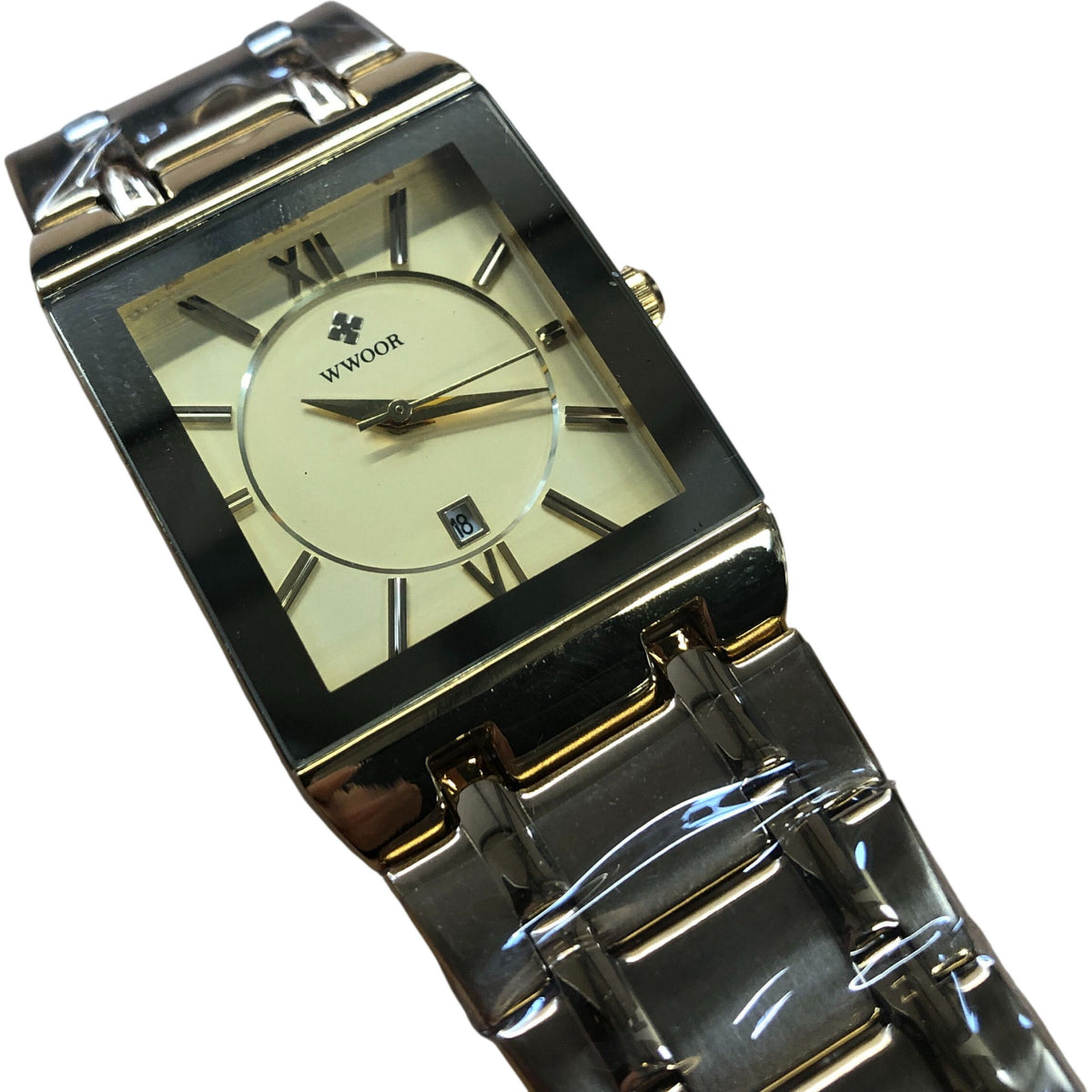 WYOOR Women's Gold Square Quartz Watch Stainless Steel
