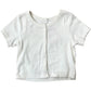 River Island Girls Ivory Ribbed Short Sleeve Top Size UK 5-6 Years Casual Wear