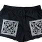 River Island Studios Women's Black Embroidered Shorts Size 20 Summer Style