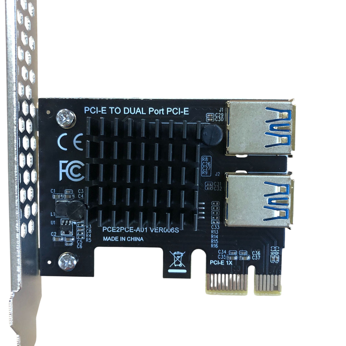 Oule PCE2PCE A01 PCI-E 1 To 2 PCI-E Express 16X Slots Riser Card