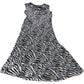 Beige Dress UK12 Women's Maxi Length Zebra Print Sleeveless