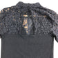 Mint Velvet Black Lace Sleeve Top UK S Women's Elegant Lightweight Blouse
