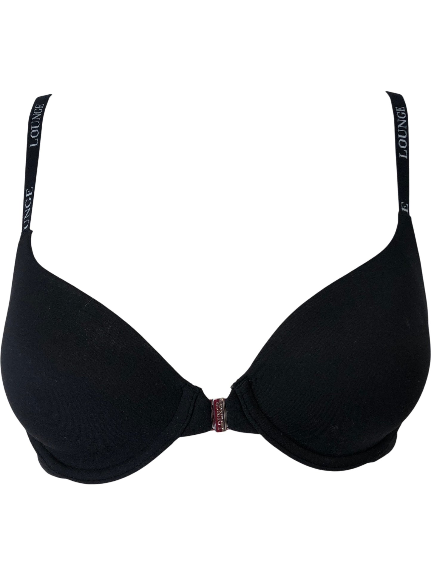LOUNGE Smooth Front Fastening T-Shirt Bra UK32B Women's Black Lingerie