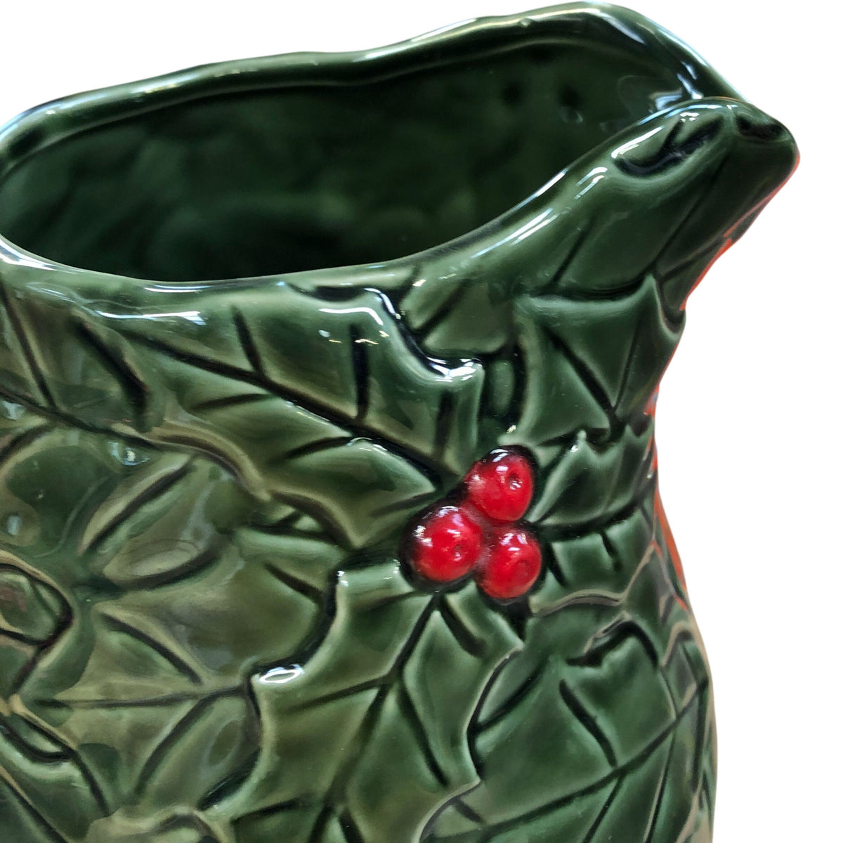 Green Holly Pitcher Jug Decorative Tableware Serving 1L