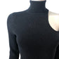Bardot Women's Size M Black One Shoulder Long Sleeve Turtleneck Sweater