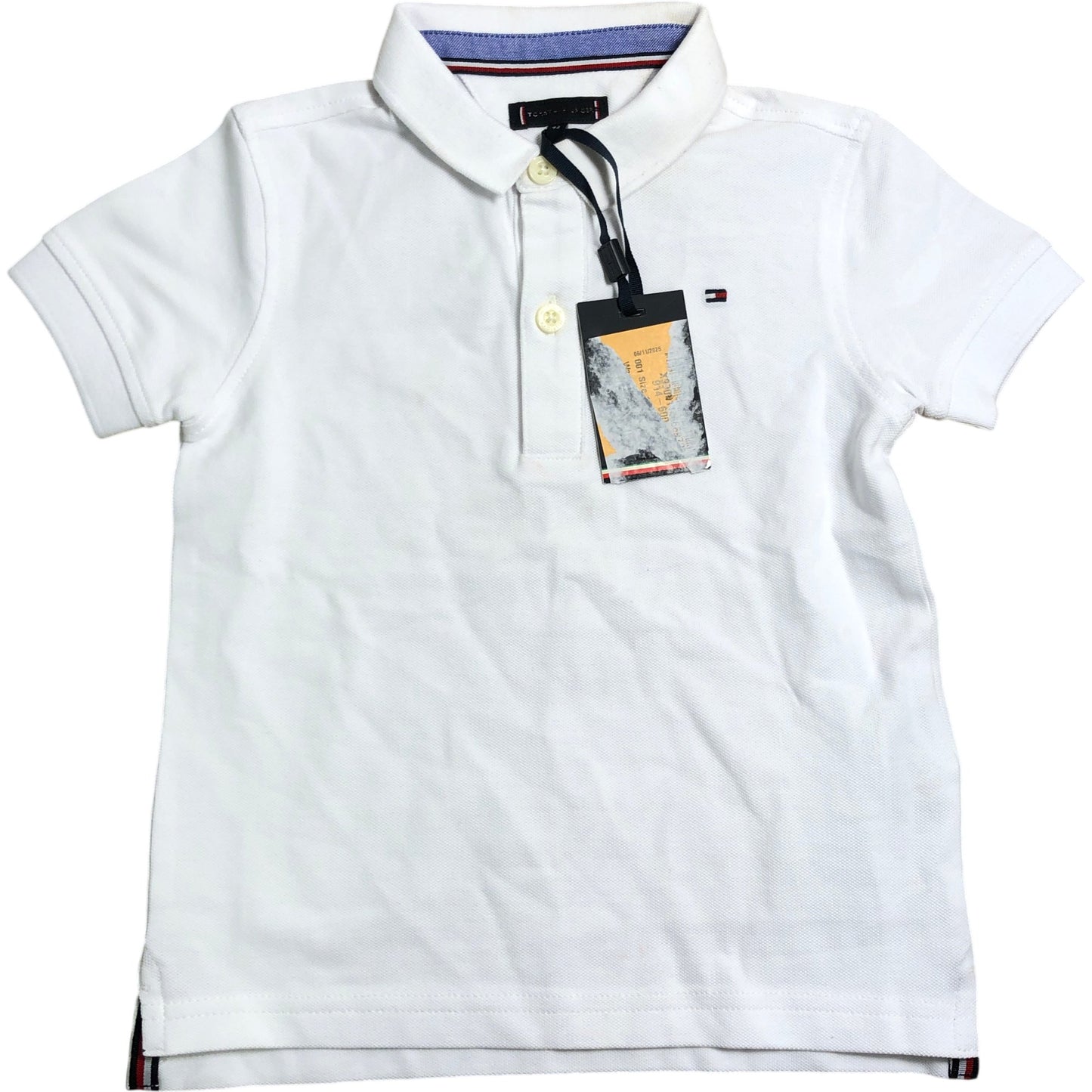 Tommy Hilfiger Polo Shirt Size 18-24 Months White Boys Short Sleeve Cotton