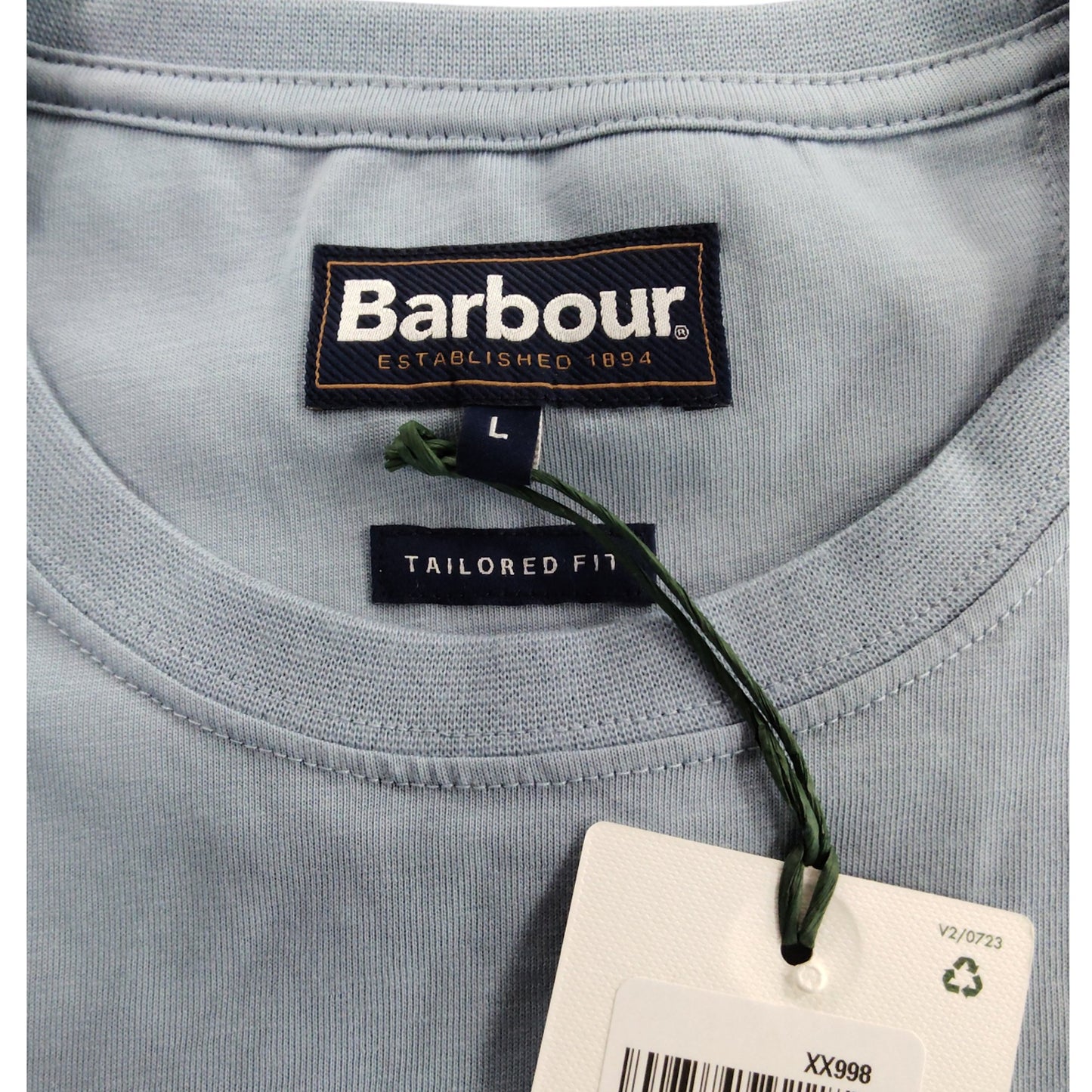 Barbour Essential Sports Tee L Men's Tailored Fit Cotton Light Blue MTS0331BL55