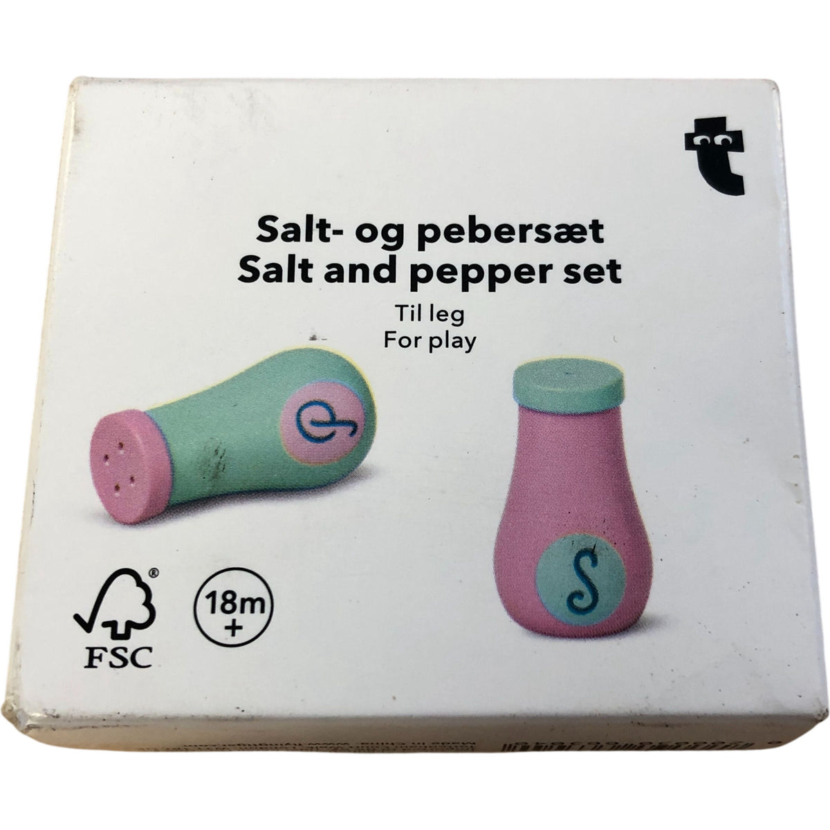 Flying Tiger Copenhagen Mini Wooden Salt And Pepper Set For Play