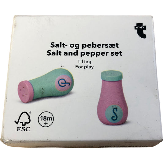 Flying Tiger Copenhagen Mini Wooden Salt And Pepper Set For Play